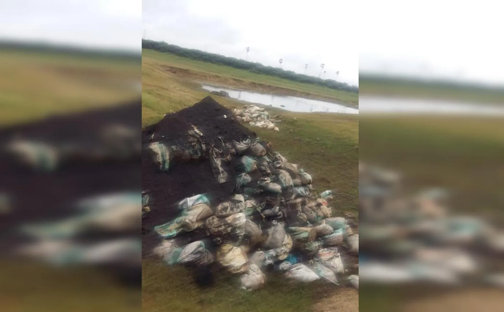 factories wastage being dumped